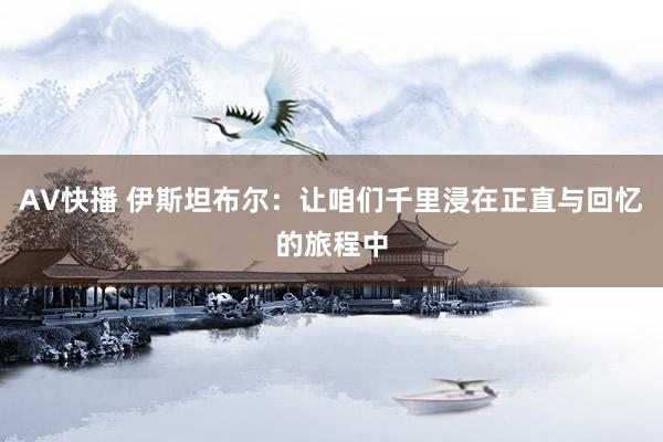 AV快播 伊斯坦布尔：让咱们千里浸在正直与回忆的旅程中
