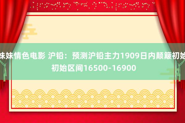 妹妹情色电影 沪铅：预测沪铅主力1909日内颠簸初始 初始区间16500-16900